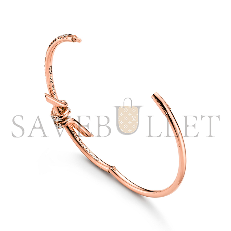 TIFFANY KNOTBANGLE IN ROSE GOLD WITH DIAMONDS 74153054